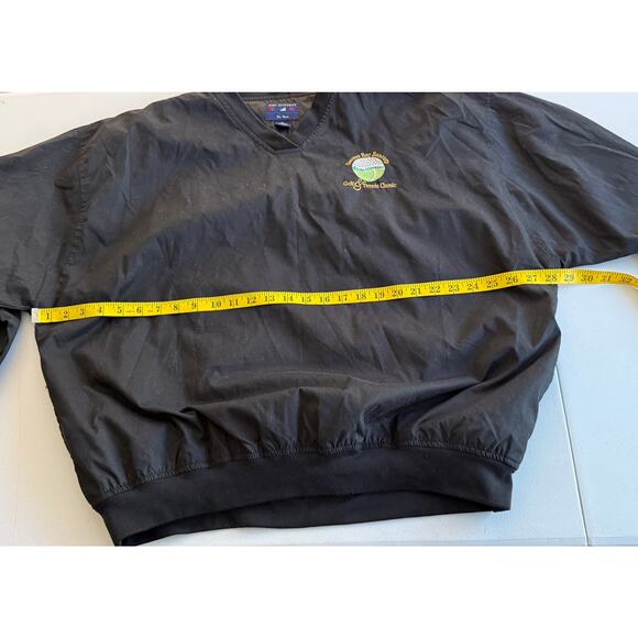 VTG Port Authority Windbreaker Jacket Sweater Jumper Men XL Black Golf Tennis - Picture 4 of 12